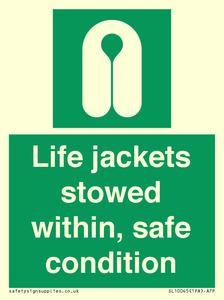 Life jackets stowed within